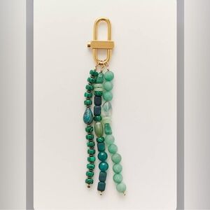 Free people Multi-Strand green prismatic Beaded bag charm